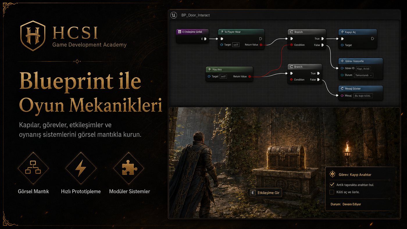 Blueprint ile oyun mekanikleri görseli