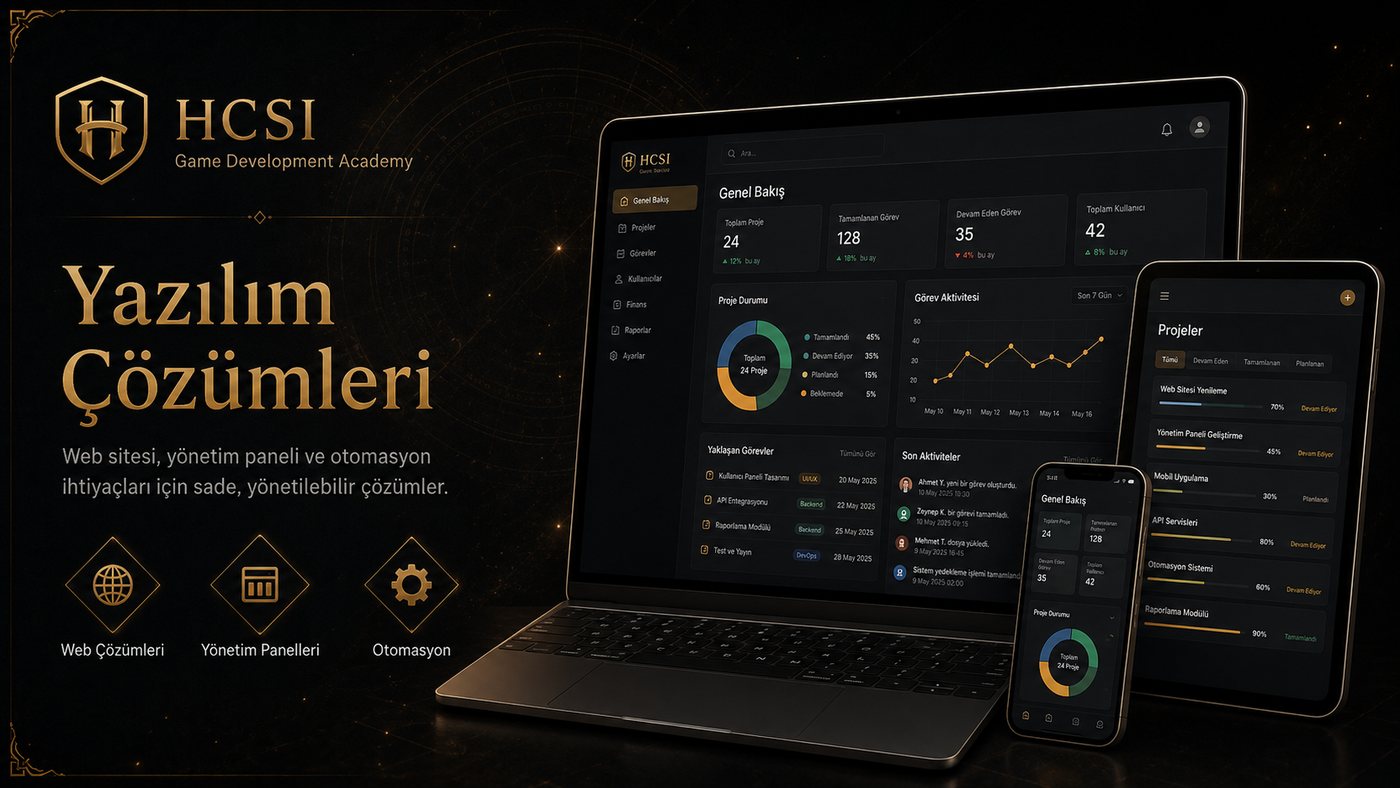 Yönetim paneli ve otomasyon görseli
