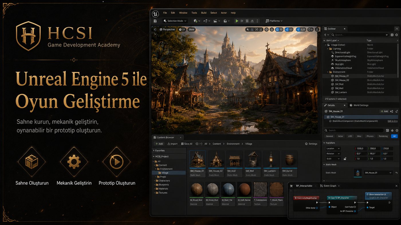 Level design ve sahne kurulumu eğitim görseli